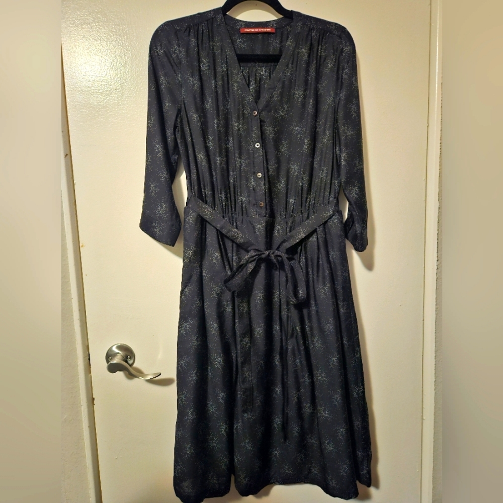 Elegant Black Button-Down Dress